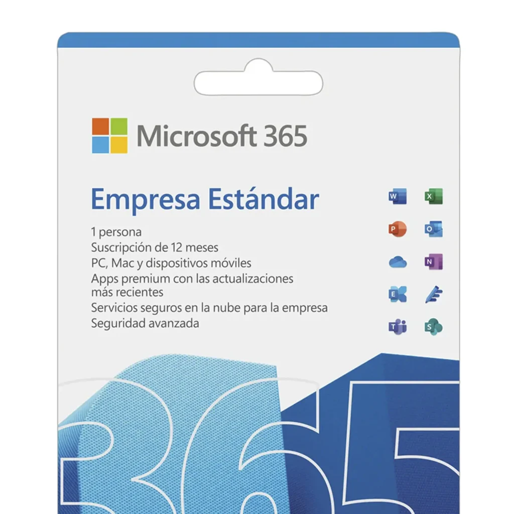 Microsoft 365 Empresa Estándar 1 Año - 1 Usuario